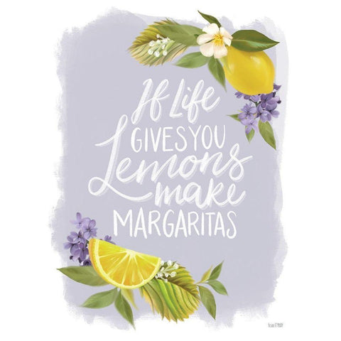 Lemon Margarita White Modern Wood Framed Art Print by House Fenway