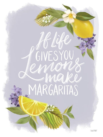 Lemon Margarita Black Ornate Wood Framed Art Print with Double Matting by House Fenway