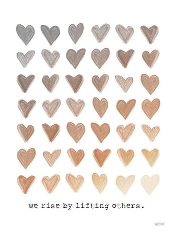 We Rise by Lifting Others Black Ornate Wood Framed Art Print with Double Matting by House Fenway