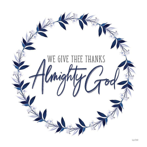 Almighty God Wreath White Modern Wood Framed Art Print with Double Matting by House Fenway