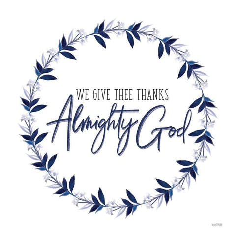 Almighty God Wreath Black Modern Wood Framed Art Print with Double Matting by House Fenway