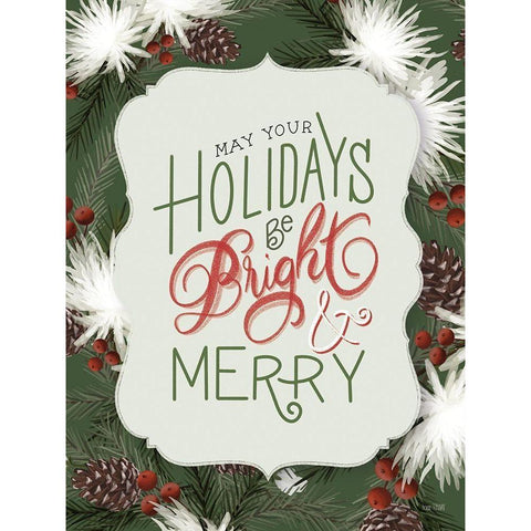 Bright and Merry White Modern Wood Framed Art Print by House Fenway