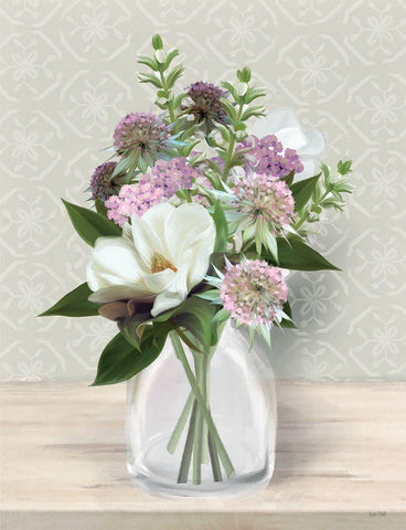 Wild for Plum Black Ornate Wood Framed Art Print with Double Matting by House Fenway