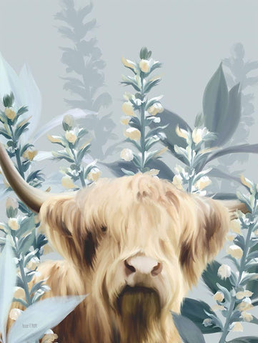 Blue White Modern Wood Framed Art Print with Double Matting by House Fenway