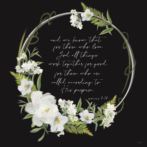 Romans 8 White Modern Wood Framed Art Print by House Fenway