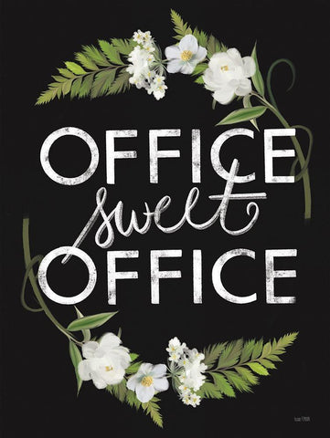 Office Sweet Office Black Ornate Wood Framed Art Print with Double Matting by House Fenway