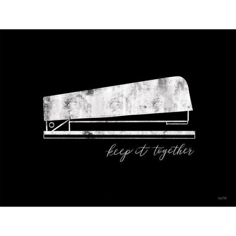 Keep It Together Black Modern Wood Framed Art Print with Double Matting by House Fenway