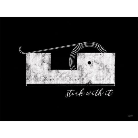 Stick With It White Modern Wood Framed Art Print by House Fenway