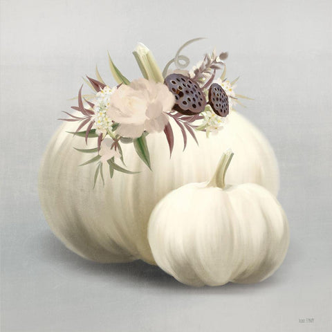 Boho Pumpkins Black Modern Wood Framed Art Print with Double Matting by House Fenway