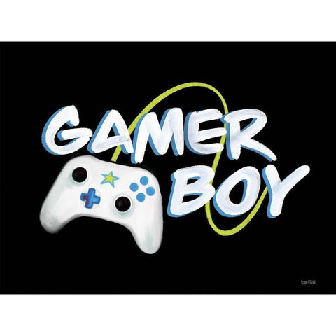 Gamer Boy White Modern Wood Framed Art Print by Malkowski, Melissa