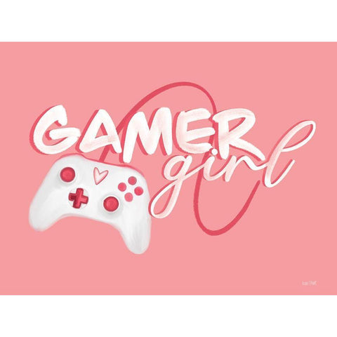 Gamer Girl Gold Ornate Wood Framed Art Print with Double Matting by Malkowski, Melissa