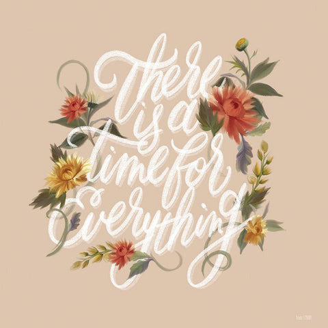 Time for Everything Black Modern Wood Framed Art Print by House Fenway