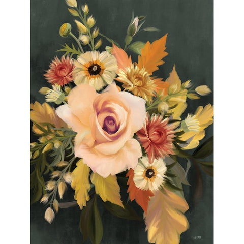 Romantic Autumn II Gold Ornate Wood Framed Art Print with Double Matting by House Fenway