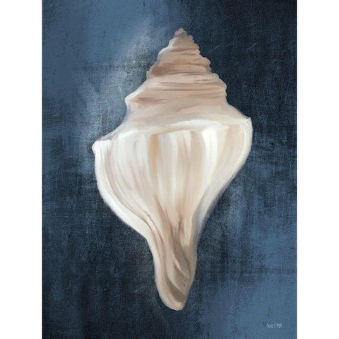 Conch Shell Blues I Gold Ornate Wood Framed Art Print with Double Matting by Malkowski, Melissa