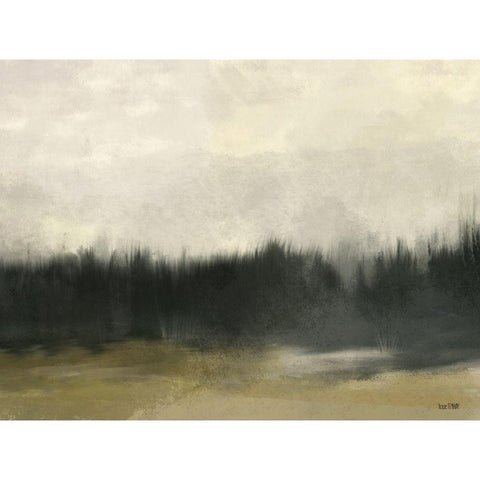 Golden Autumn Black Modern Wood Framed Art Print with Double Matting by House Fenway