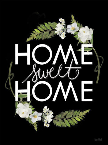 Home Sweet Home White Modern Wood Framed Art Print with Double Matting by House Fenway