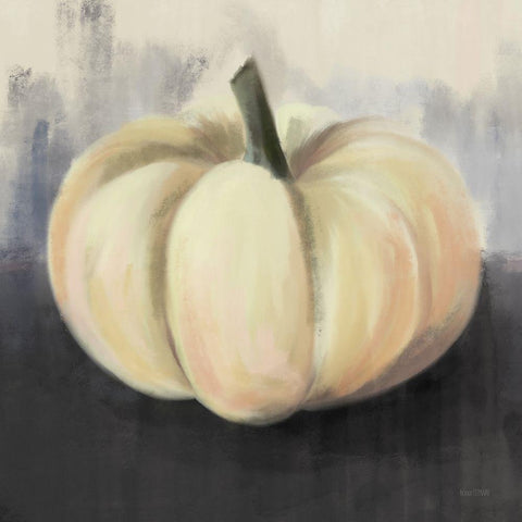 White Rustic Pumpkin Black Modern Wood Framed Art Print by House Fenway