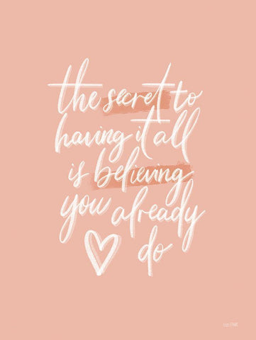 The Secret  White Modern Wood Framed Art Print with Double Matting by House Fenway