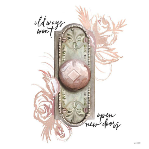 Old Ways in Blush Black Ornate Wood Framed Art Print with Double Matting by House Fenway