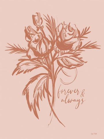 Forever and Always White Modern Wood Framed Art Print with Double Matting by House Fenway