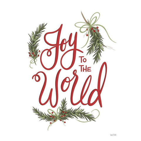 Joy to the World Black Modern Wood Framed Art Print with Double Matting by House Fenway