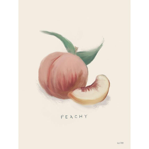 Peachy Black Modern Wood Framed Art Print with Double Matting by Malkowski, Melissa