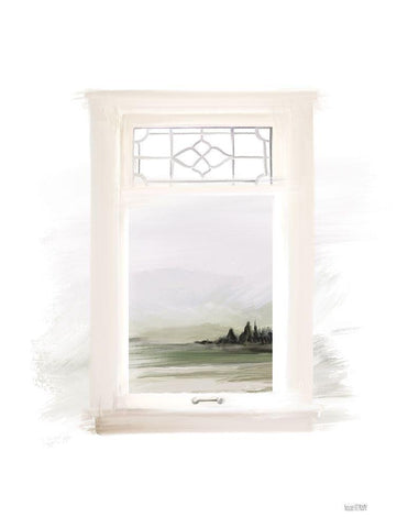 Georgia Hills White Modern Wood Framed Art Print with Double Matting by House Fenway