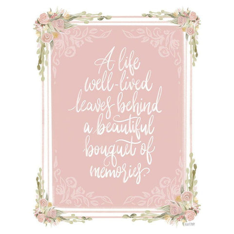 A Life Well Lived White Modern Wood Framed Art Print by House Fenway