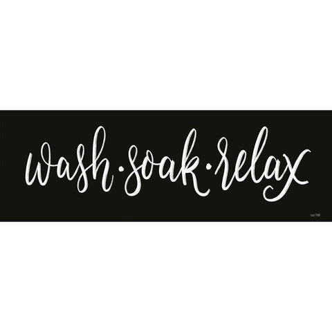 Wash-Soak-Relax White Modern Wood Framed Art Print by House Fenway