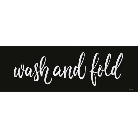 Wash and Fold Black Modern Wood Framed Art Print with Double Matting by House Fenway