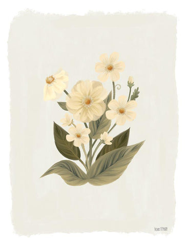 Blooms of Spring White Modern Wood Framed Art Print with Double Matting by House Fenway
