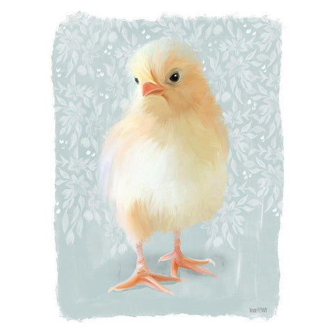 Spring Chick I White Modern Wood Framed Art Print by House Fenway