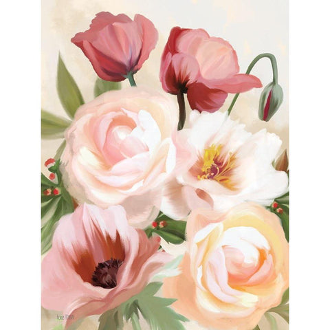 Posing Poppies Black Modern Wood Framed Art Print with Double Matting by House Fenway