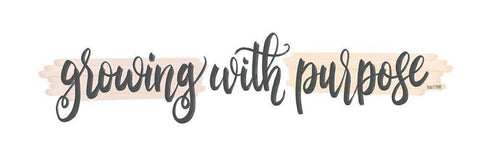 Growing with Purpose White Modern Wood Framed Art Print with Double Matting by House Fenway