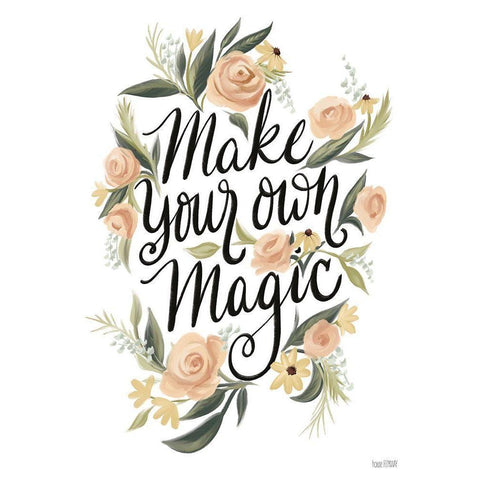 Make Your Own Magic Black Modern Wood Framed Art Print with Double Matting by House Fenway