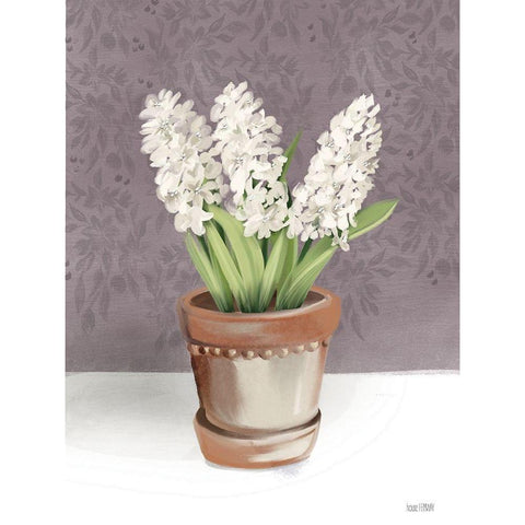 House Hyacinth Plant Gold Ornate Wood Framed Art Print with Double Matting by House Fenway