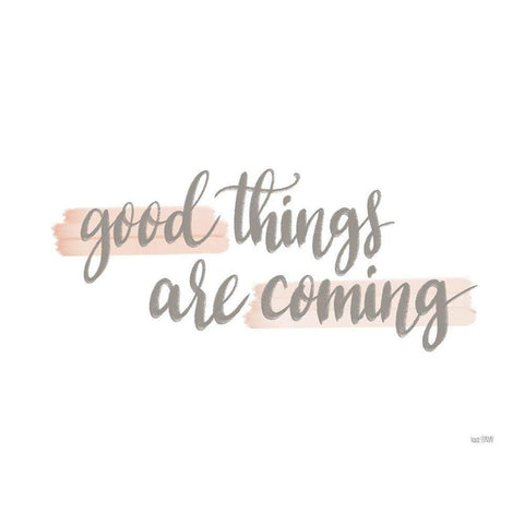 Good Things are Coming White Modern Wood Framed Art Print by House Fenway