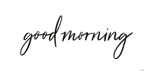 Good Morning Black Ornate Wood Framed Art Print with Double Matting by House Fenway