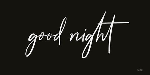 Good Night Black Ornate Wood Framed Art Print with Double Matting by House Fenway