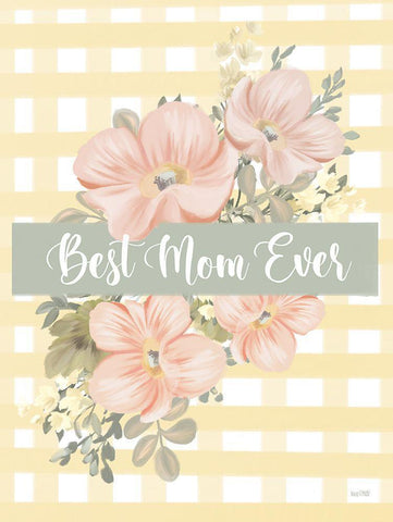 Best Mom Ever Black Ornate Wood Framed Art Print with Double Matting by House Fenway