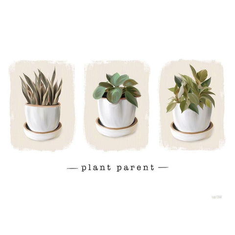 Plant Parent Black Modern Wood Framed Art Print by House Fenway