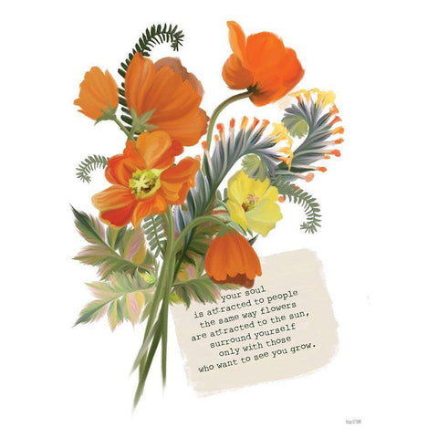 See You Grow Black Modern Wood Framed Art Print with Double Matting by House Fenway