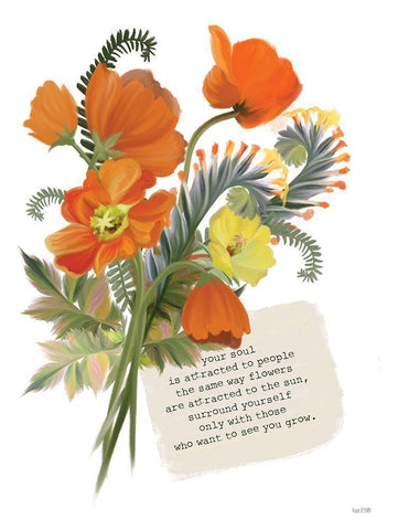 See You Grow Black Ornate Wood Framed Art Print with Double Matting by House Fenway