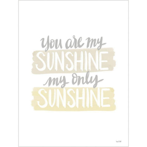 You Are My Sunshine    Black Modern Wood Framed Art Print with Double Matting by House Fenway