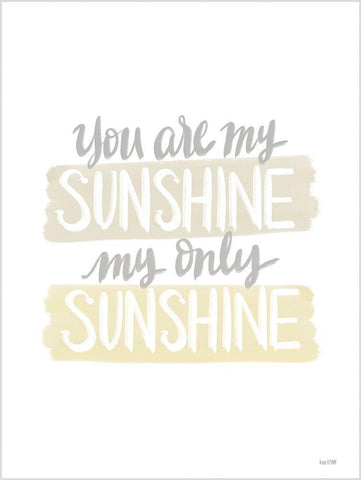 You Are My Sunshine    Black Ornate Wood Framed Art Print with Double Matting by House Fenway