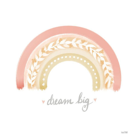 Dream Big Rainbow   Black Ornate Wood Framed Art Print with Double Matting by House Fenway