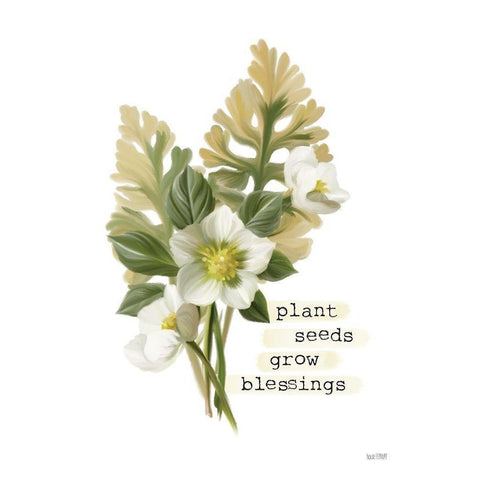 Grow Blessings Gold Ornate Wood Framed Art Print with Double Matting by House Fenway