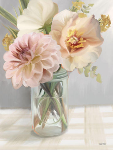 Fresh Flowers for You Black Ornate Wood Framed Art Print with Double Matting by House Fenway