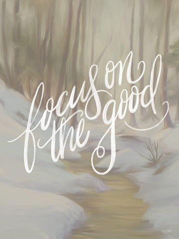 Focus on the Good White Modern Wood Framed Art Print with Double Matting by House Fenway