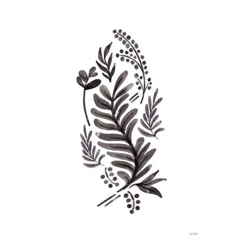 Black Bough II White Modern Wood Framed Art Print by House Fenway